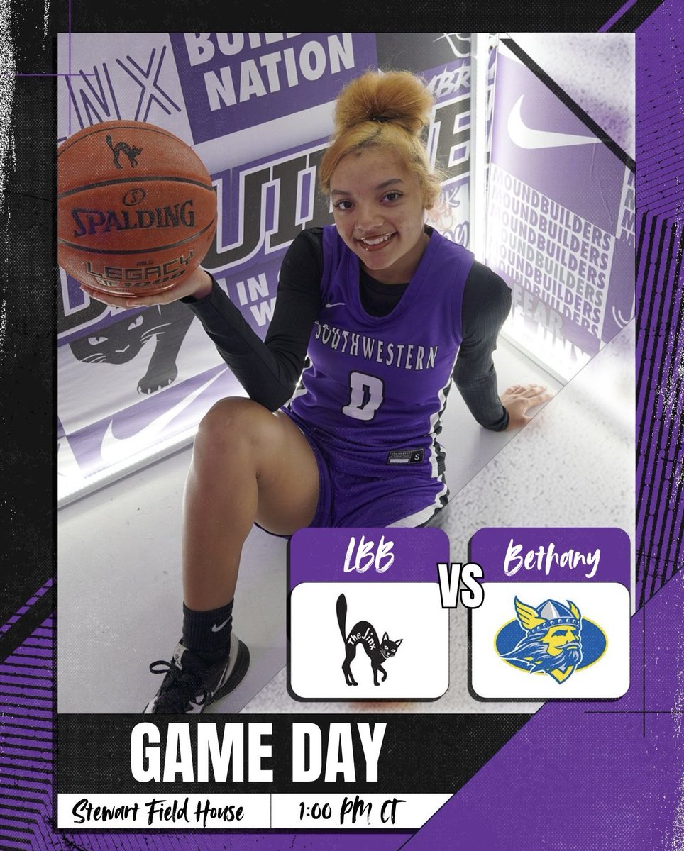 🤍💜 LBB GAME DAY 💜🤍

🆚 Bethany College
📍 STEWART FIELD HOUSE
⏰ 1:00 PM CT
🎥 kcacnetwork.com/southwesternks/