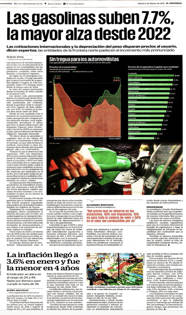 mario_dico50's tweet photo. 🔴 SI HAY GASOLINAZO ; y el Gobierno te MIENTE con la inflación . Ahora resulta que la gasolina aumentó el doble de la inflación y la inflación bajó ! NO MAMSSSS https://t.co/70oRbUcYqP