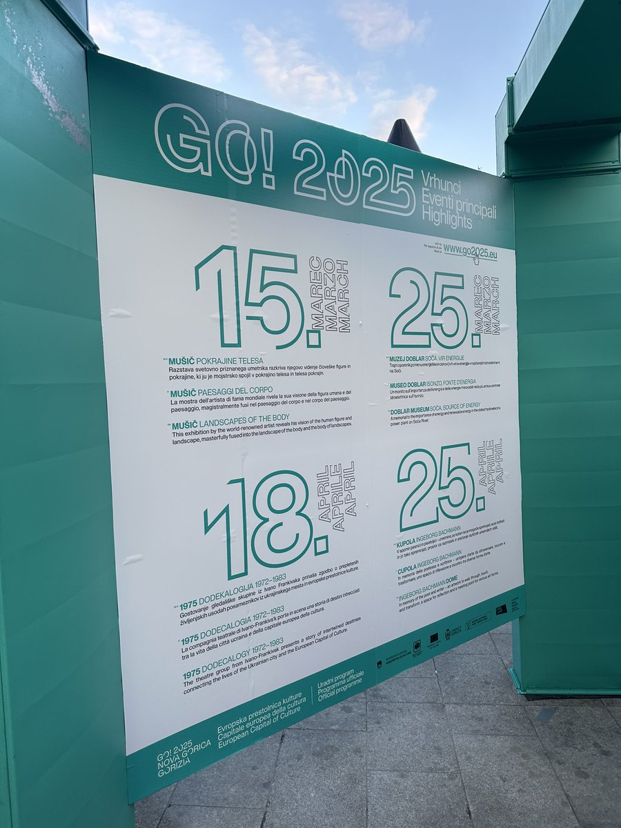 SloveniaInfo's tweet image. The countdown is ON… Grand Opening coming soon! 

📍 Nova Gorica @2025Go 

#goborderless #ifeelslovenia #sloveniaculture