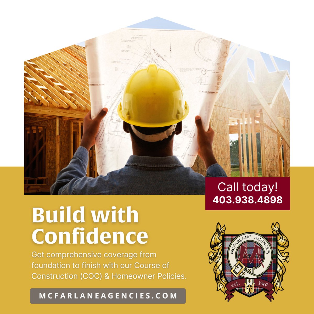 McFarlaneAgency's tweet image. Building a new home? Protect your investment from land purchase to move-in! 🏡 McFarlane Agencies offers tailored Course of Construction (COC) &amp;amp; Homeowner’s Insurance for seamless coverage. Call us today! 📞 403.938.4898

#BuildWithConfidence #COCInsurance  #NewHomeBuild
