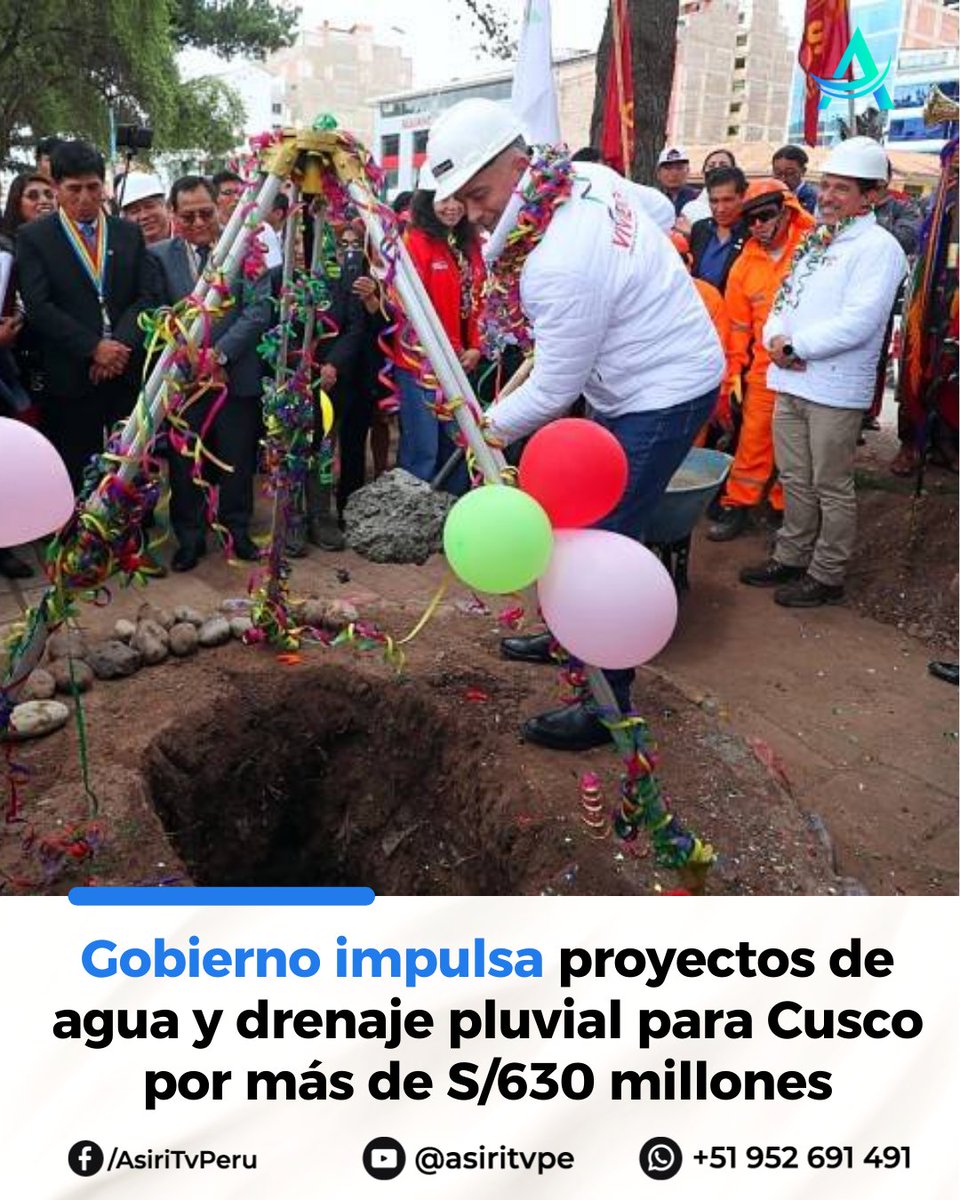 Asiritelevision's tweet photo. 🚰 Gobierno impulsa proyectos de agua y drenaje pluvial en Cusco por más de S/ 630 millones

¿Qué opinas sobre estas inversiones en infraestructura para Cusco?

#AsiriTV #AsiriNoticias #Cusco #Infraestructura #AguaPotable #DrenajePluvial https://t.co/eIH43QWfwE