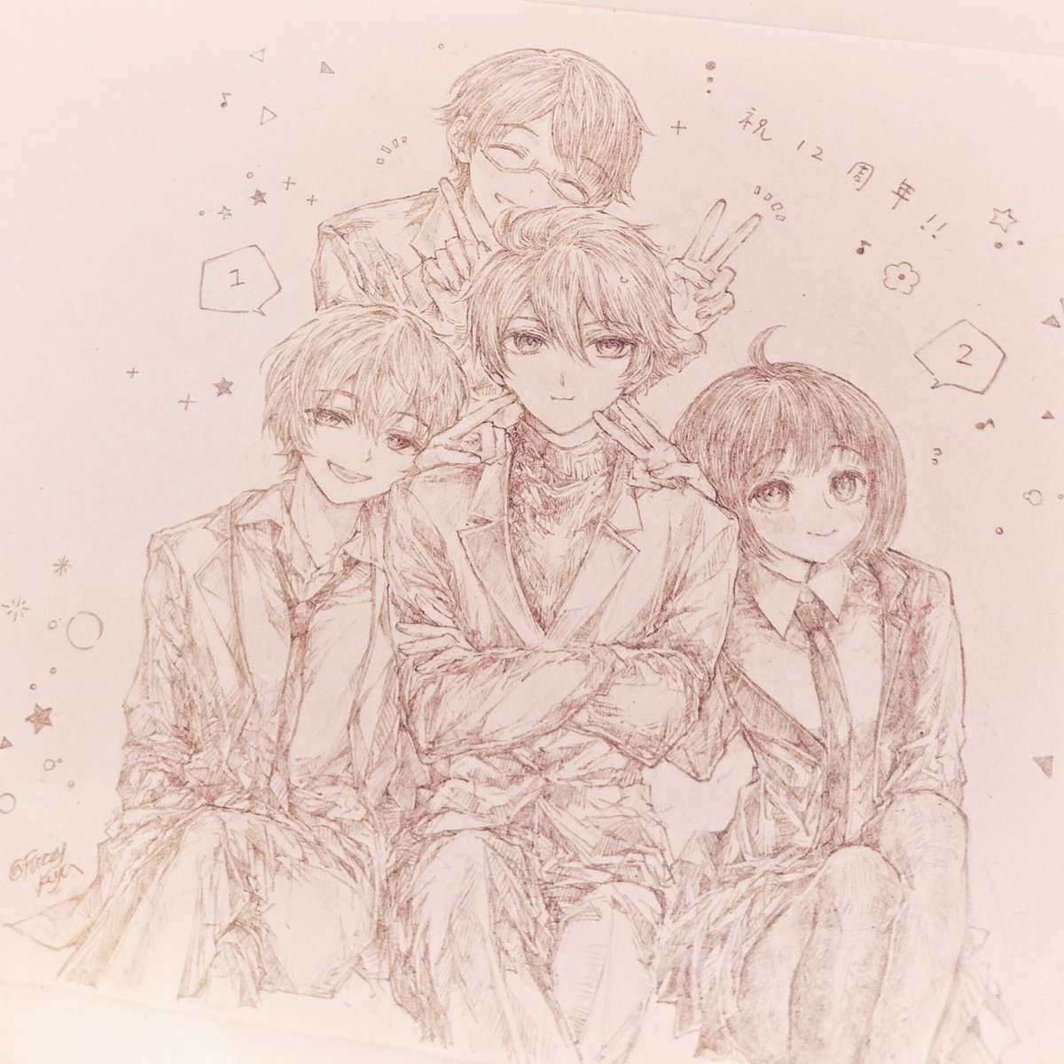 FuzzyKuga's tweet photo. #祝ワールドトリガー12周年
#祝ワートリ12周年
又是滿足的一年~ヾ(*´∇`)ﾉ☆ﾟ
無論看多少次，每一次都有新的發現和感受
~非常喜歡那充滿細節的故事和豐富的人物刻畫！小時候最喜歡遊真，現在喜歡更多角色（角色們的互動真實又可愛，從互動及對話中來了解他們的性格真的非常有趣~） https://t.co/ACwk4VhYi6