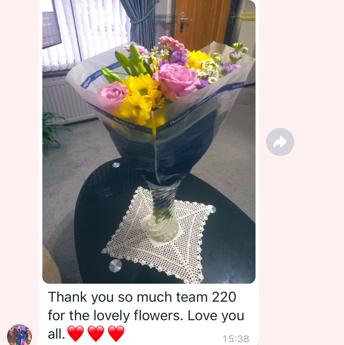220UHNM's tweet photo. Beautiful flowers for our wonderful NA Geena who has recently had to undergo surgery. Shes very grateful.
Were sending you so much love and get well wishes🩷💐 #NHS #UHNM #theheartcentre #networkservices #teamhearts #cardiology #together @rachyswift https://t.co/ZC1hNeGSX3