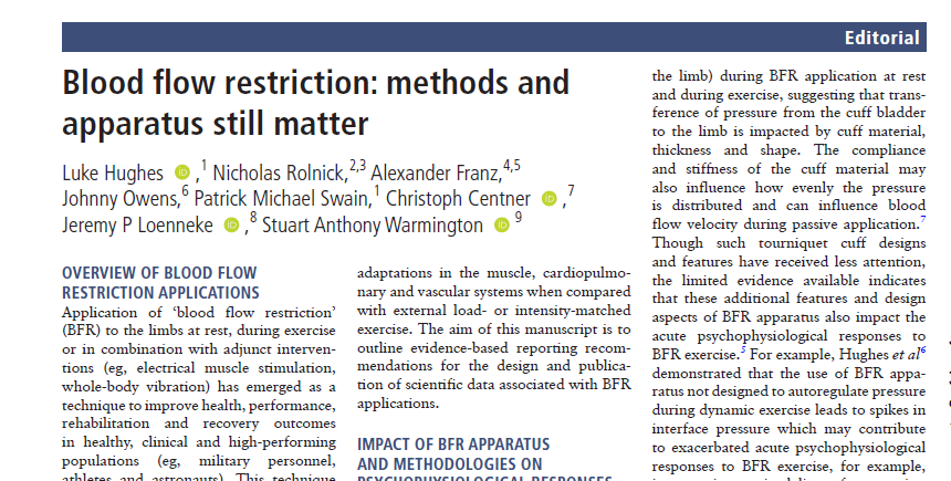 Recent editorial from our group about blood flow restriction methodology

Link: bjsm.bmj.com/content/early/…