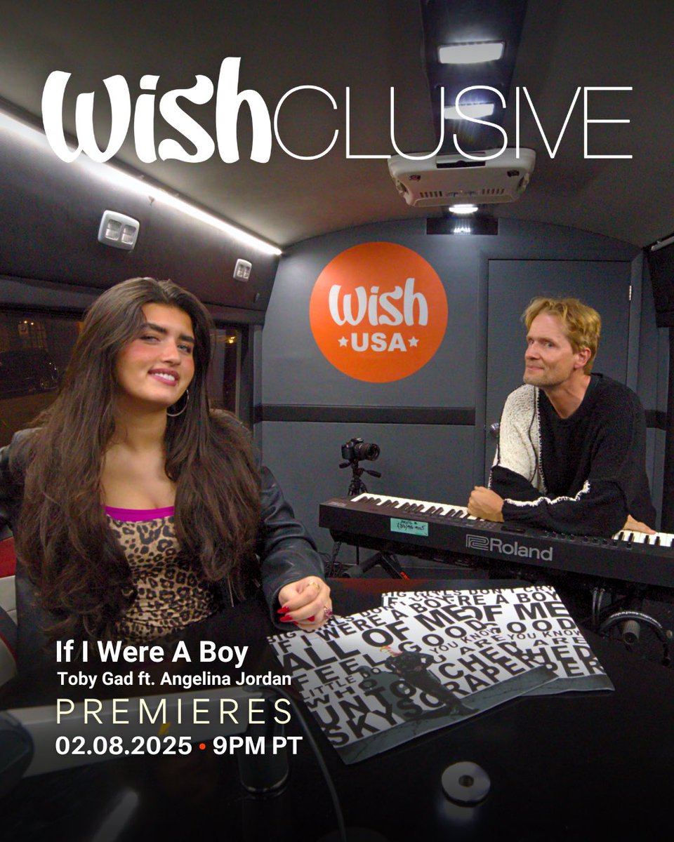 Prepare to be moved! 😭 Toby Gad ft. Angelina Jordan deliver a soul-stirring performance of "IF I WERE A BOY" on the Wish USA Bus! Experience it soon on YouTube.com/@WishUSA!