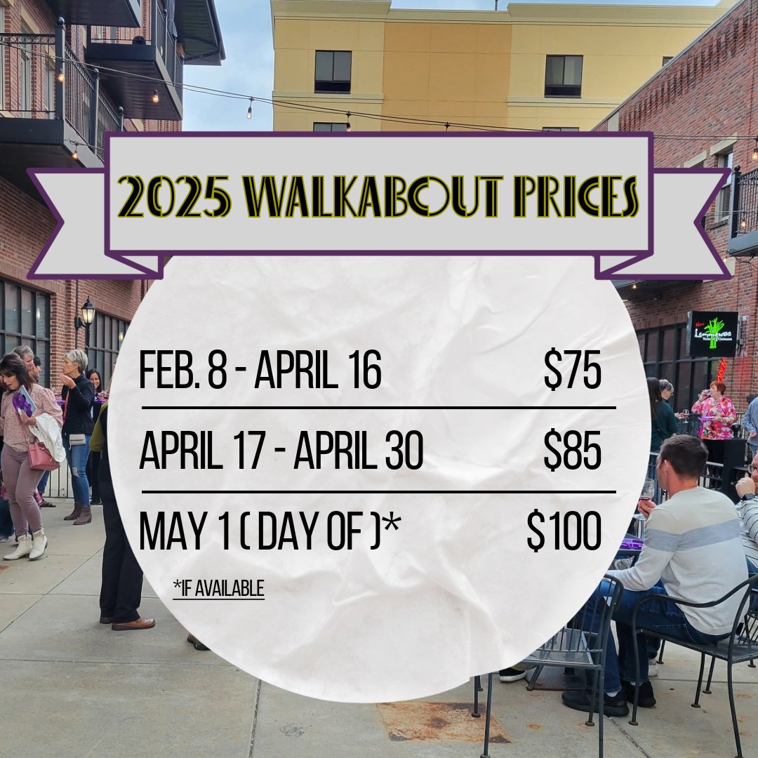 Tickets are on sale now! Make sure you get your early bird Walkabout tickets before the prices increase in April.

MIDWESTWINEFEST2025.eventbrite.com