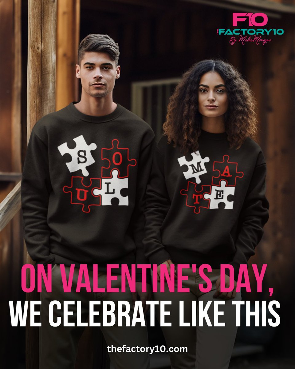 TheFactory_10's tweet photo. Nothing says "we’re meant to be" like these "Soul"❤️& "Mate"❤️matching couple shirts.
✨Minimalist design, maximum meaning
👕Soft, high-quality fabric for all-day comfort
💑Perfect for photos, date night, or just because
https://t.co/TkIRiDuWtF
#thefactory10 #valentinesday https://t.co/8sWFJ7UlTP