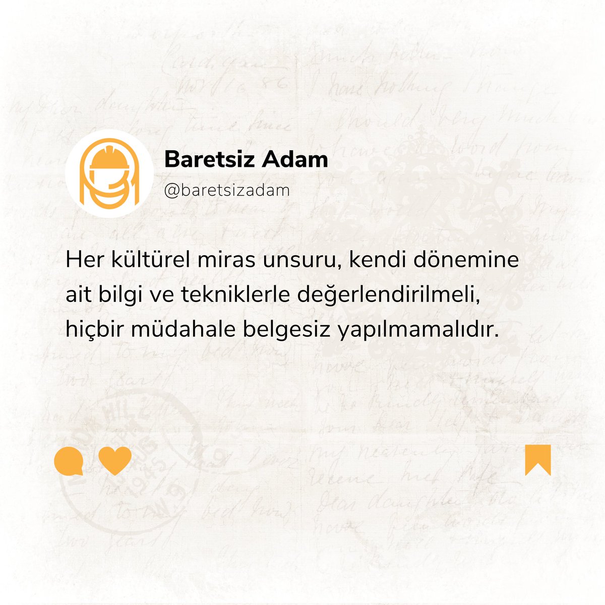 #baretsizadam #restorasyon #konservasyon #kültürelmiras