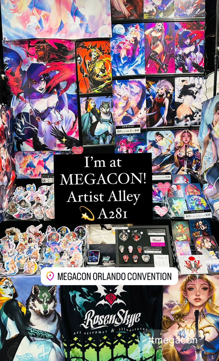 RosenSkye's tweet photo. I’m at Megacon all the way from Seattle!
💕 Artist Alley A281! https://t.co/yJh36yzZYR