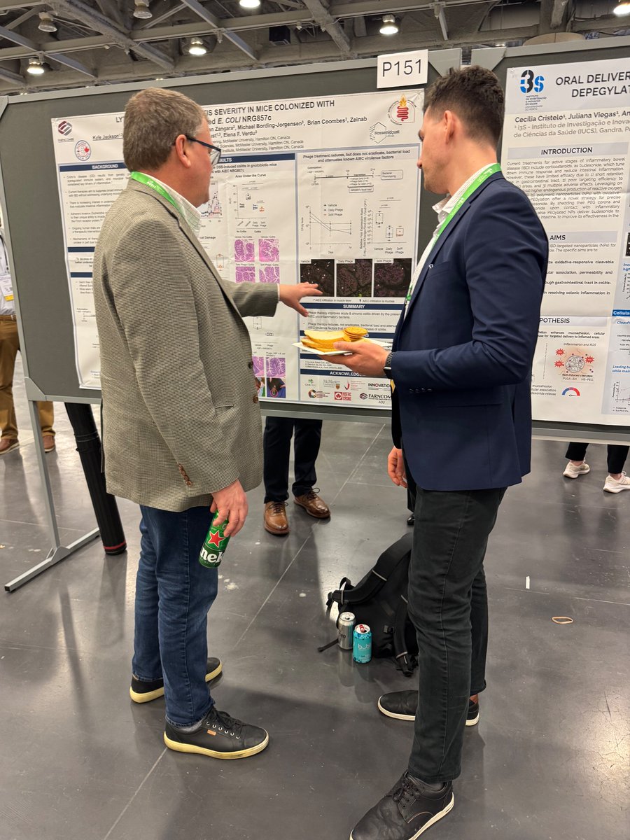 Verdu Lab (@verdulab) on Twitter photo PhD student <a href="/Kyle_EH_Jackson/">Kyle Jackson</a> exchanging ideas on his cutting edge research in phage therapy for IBD <a href="/CrohnsColitisFn/">Crohn's & Colitis Foundation</a> (and getting his registration $ worth in cheese!) <a href="/Z_Doust/">Zeinab Hosseinidoust 🇨🇦</a> <a href="/Farncombe_GI/">Farncombe Institute</a> <a href="/McMasterEng/">McMaster Engineering</a> <a href="/machealthsci/">McMaster Health Sciences</a> PhD student <a href="/Kyle_EH_Jackson/">Kyle Jackson</a> exchanging ideas on his cutting edge research in phage therapy for IBD <a href="/CrohnsColitisFn/">Crohn's & Colitis Foundation</a> (and getting his registration $ worth in cheese!) <a href="/Z_Doust/">Zeinab Hosseinidoust 🇨🇦</a> <a href="/Farncombe_GI/">Farncombe Institute</a> <a href="/McMasterEng/">McMaster Engineering</a> <a href="/machealthsci/">McMaster Health Sciences</a>