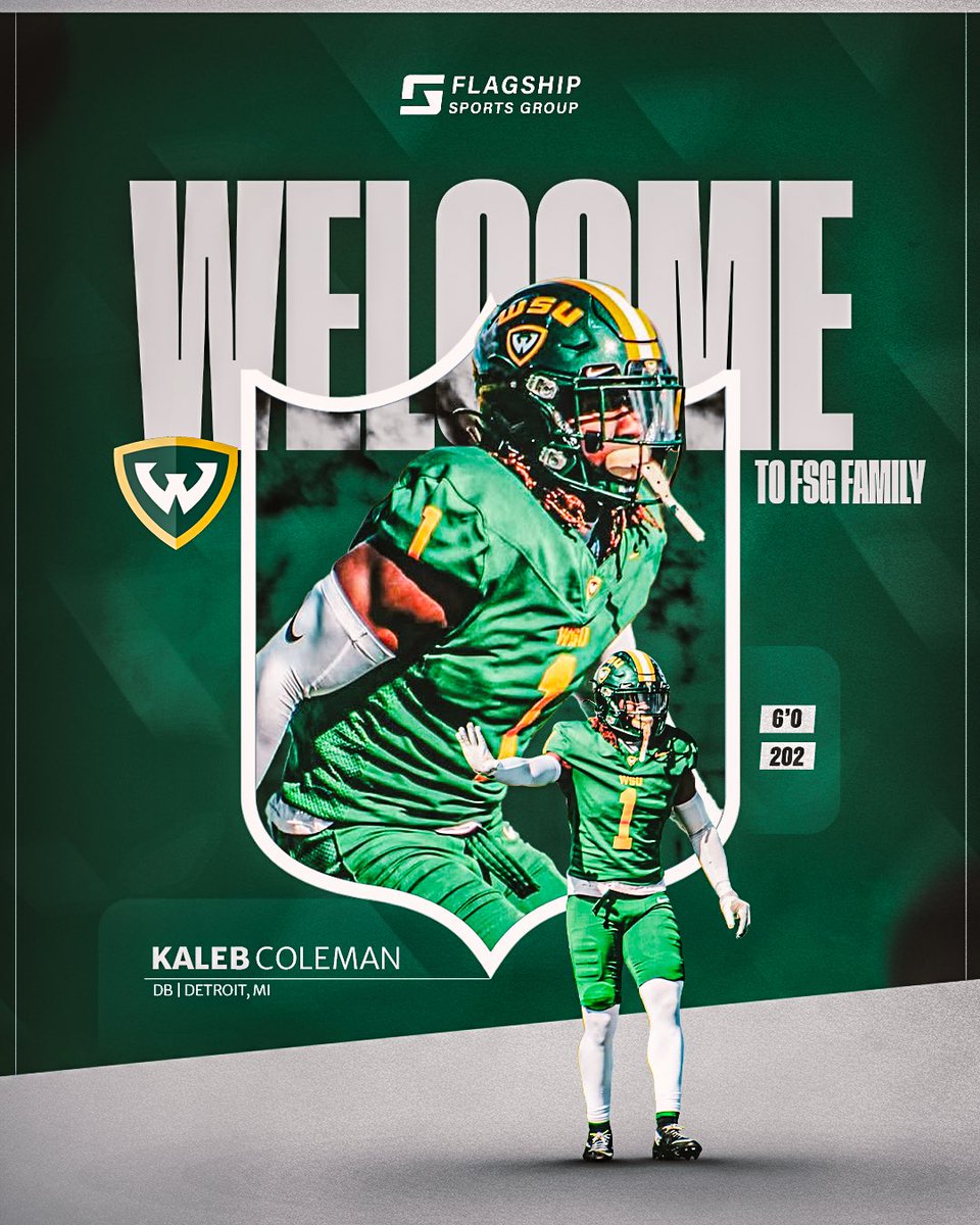 Flagship Sports Group (@flagship_sg) on Twitter photo A tough physical DB added to our class.
✅ All-GLIAC Selection
✅ Team Captain
✅ 5th in GLIAC in tackles & 1st for WSU
He will be represented by <a href="/RLC_FSG/">Richard Conner</a>
Welcome to the family, Kaleb!
#NFLDraft2025 A tough physical DB added to our class.
✅ All-GLIAC Selection
✅ Team Captain
✅ 5th in GLIAC in tackles & 1st for WSU
He will be represented by <a href="/RLC_FSG/">Richard Conner</a>
Welcome to the family, Kaleb!
#NFLDraft2025