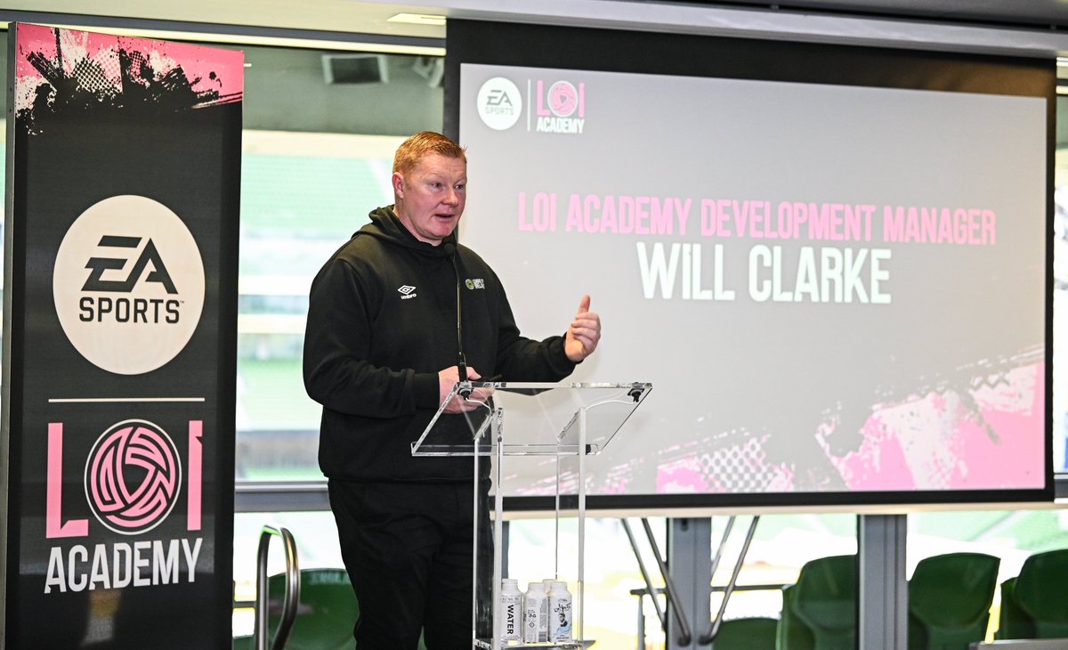LeagueofIreland's tweet image. Preparations for the new season continued today at the Aviva Stadium ✅

Several LOI workshops including for the EA SPORTS LOI Academy, Safety and Security and Supporter Liaison Officers amidst the wider FAI Coaching Conference. 

Nearly there ⏳