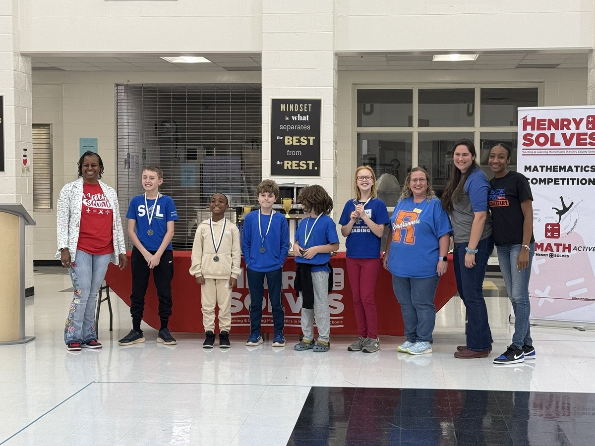 Our Roadrunners did so well at the Henry Solves Elementary Mathematics Competition this morning! A special thank you to Ms. Bellinger and Ms. Haines for doing such a great job in preparing our students! Griffin Resa here they come!