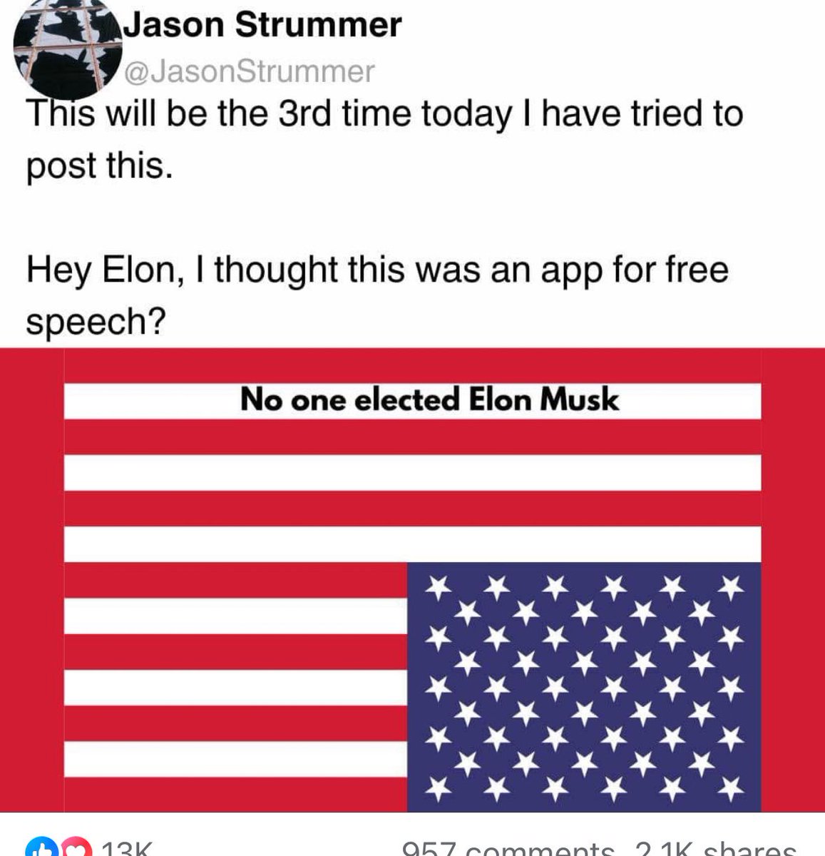 therealpatdylan's tweet photo. Freedom check @elonmusk https://t.co/hZrZpouzls