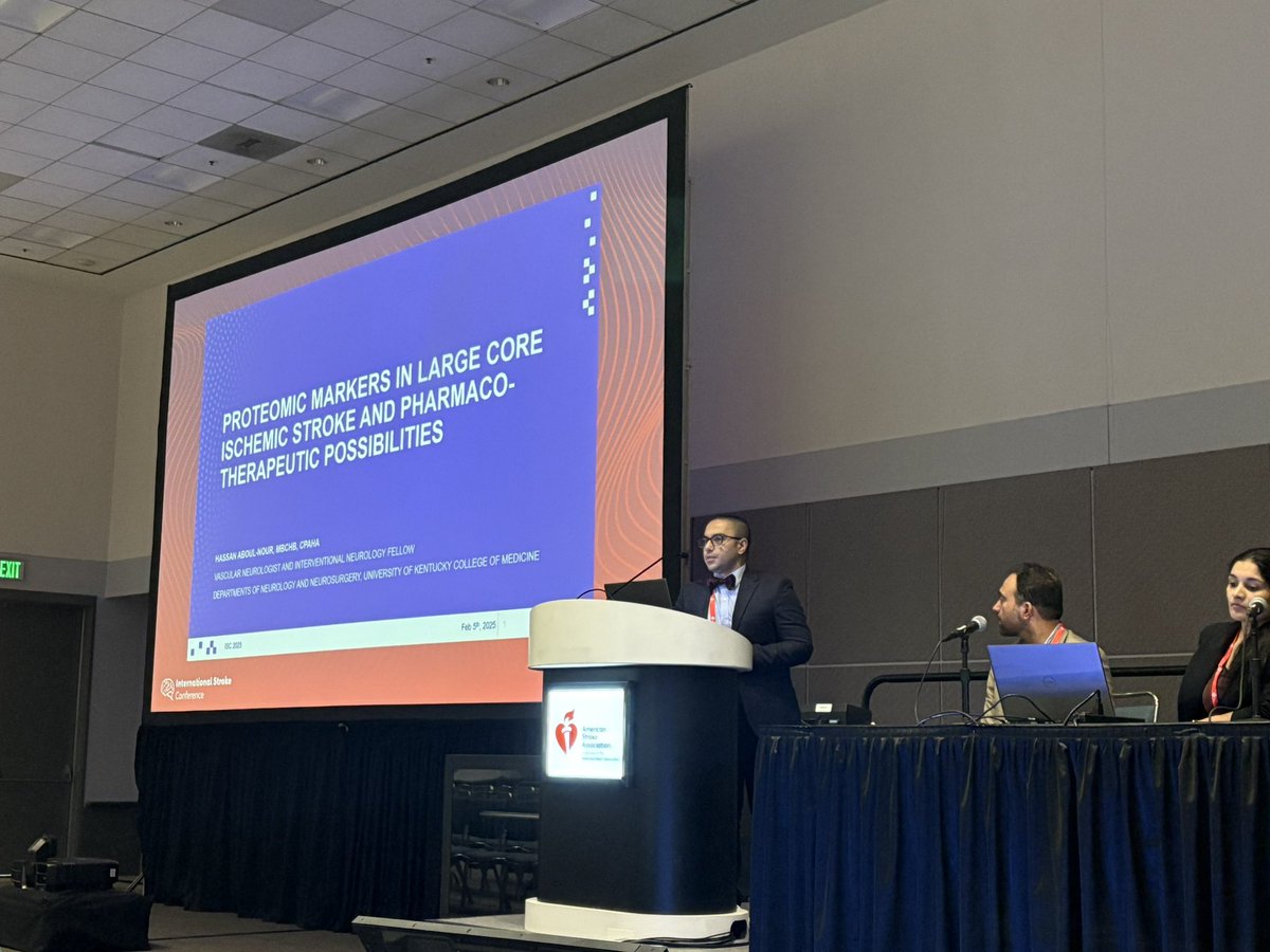 aboulnourh's tweet image. #ISC25 was special! I got to present data from all 3 places I trained at. Dysfibroginemia after MT and IVT w/ @HenryFordNeuro. Antithrombotics regimens in ESUS on behalf of CASPR  investigators w/ @EmoryStroke and  proteomic markers in large core stroke w/ @UKYneuroscience