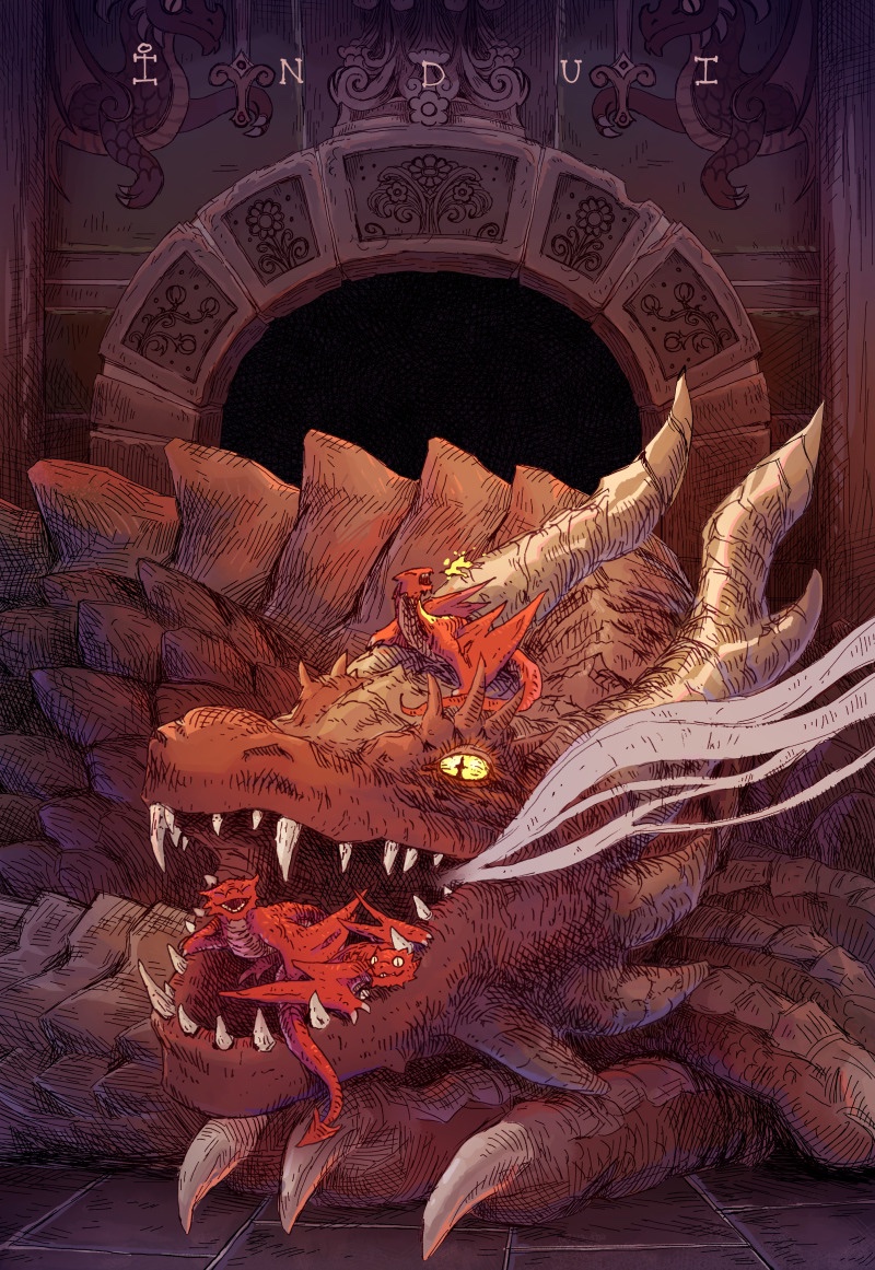 I'm convinced mama dragons carry their babies around in their mouth for protection, like how crocodiles do...