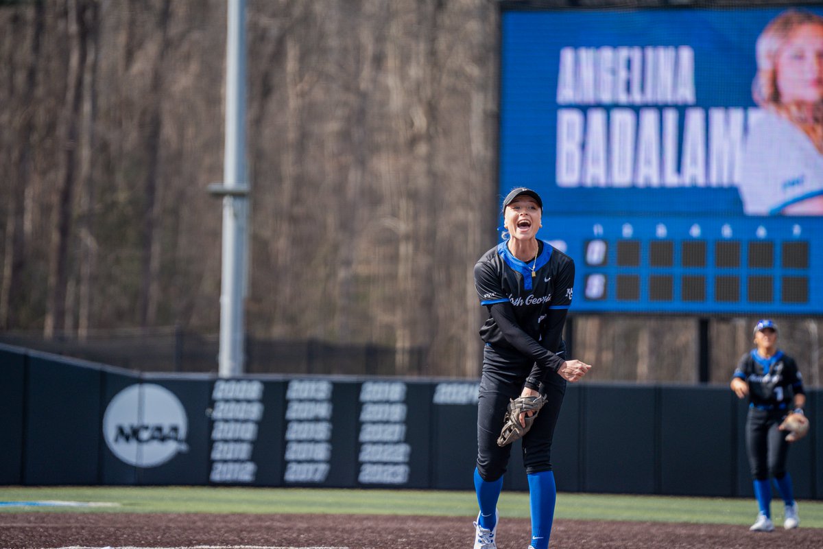 UNG Softball (@ungsoftball) on Twitter photo HAVE A DAY ANGELINA BADALAMENT😤
2 Games
Pitching:
2 Wins, 9.1 IP, 0 ER, 6 H, 10 SO
Hitting:
2 H, 3 RBI, 1 HR
<a href="/abadalament/">Angelina Badalament</a> HAVE A DAY ANGELINA BADALAMENT😤
2 Games
Pitching:
2 Wins, 9.1 IP, 0 ER, 6 H, 10 SO
Hitting:
2 H, 3 RBI, 1 HR
<a href="/abadalament/">Angelina Badalament</a>