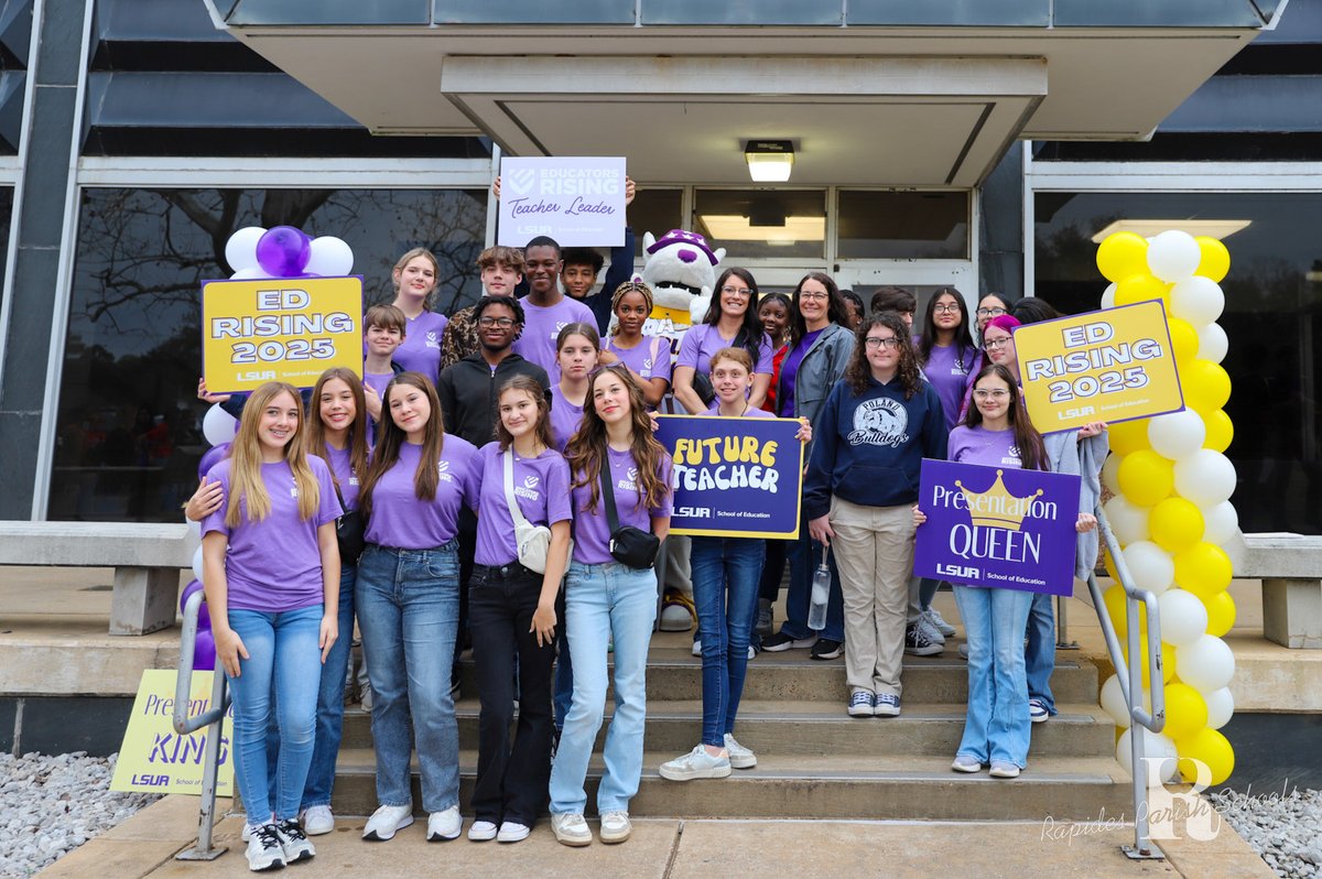 Yesterday, we partnered with LSUA for the 2025 Regional Educators Rising Conference!

Dr. Cade Brumley, State Superintendent, delivered the keynote address.We’re proud of all the participants and wish the winners the best as they compete at state next month!