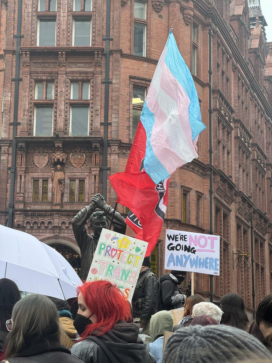 Nottingham has a proud tradition of solidarity. We look after each other and we don’t fall for con artists playing divide and rule.

So, in our hundreds, we showed the small anti-trans march that their views are not welcome. Their movement is a danger to trans people and women.