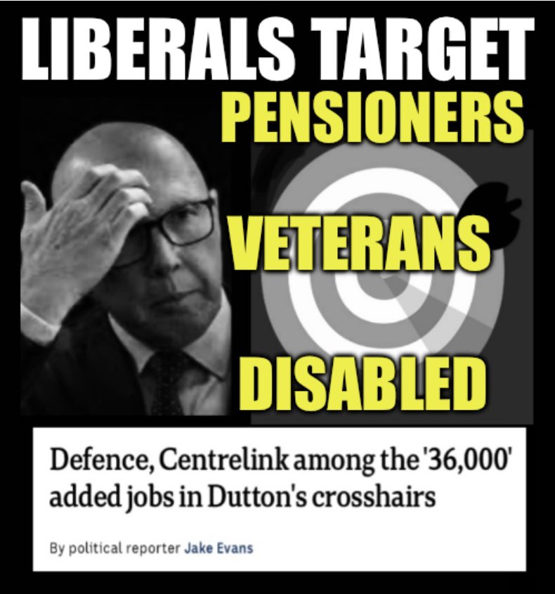 LyndaFrench19's tweet photo. #LNPDirt #AusUnions
Liberals Target #Pensioners #Veterans #Disabled #NDIA #Centrelink #PublicService Job Cuts
#LNPCuts people will wait longer for Claims to be Processed. #Auspol
https://t.co/oMDaoG5Y0H
https://t.co/3Dq4AGEx4v
https://t.co/W81Qm2OYP8
https://t.co/NNcyauj7QA https://t.co/ThxRNtgSYQ