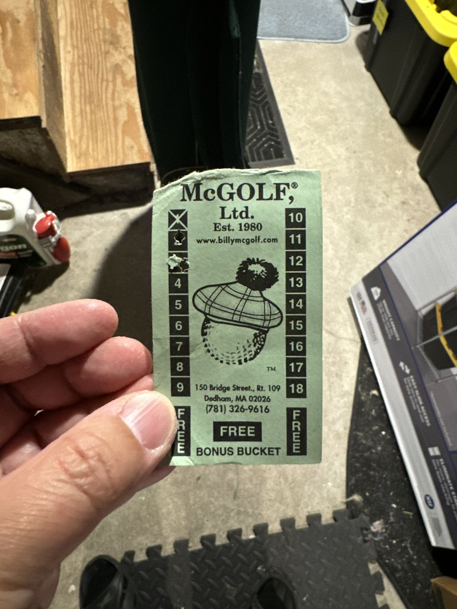 EFel1015's tweet photo. @mcgolf I found this old punchcard. Do you have anything similar? https://t.co/YmOPo57zrp