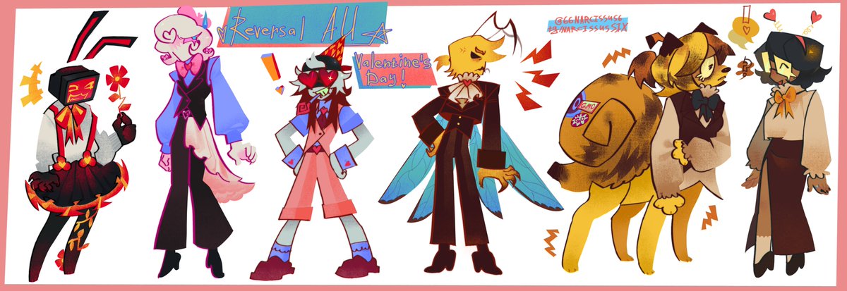 66NaRcIssuS6's tweet image. #Regretevator #Regretevatorart 
🔃🔃role reversal🔃🔃
 VALENTINE'S DAY(I forgot that I have an AU, maybe I'll do a 2part)