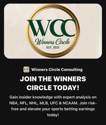 The Best #Discord In The #DMV 🪝💰📈
Don’t Miss Out On Tonight’s Money 🤝🏾❤️

whop.com/winners-circle…

#SportsGambling