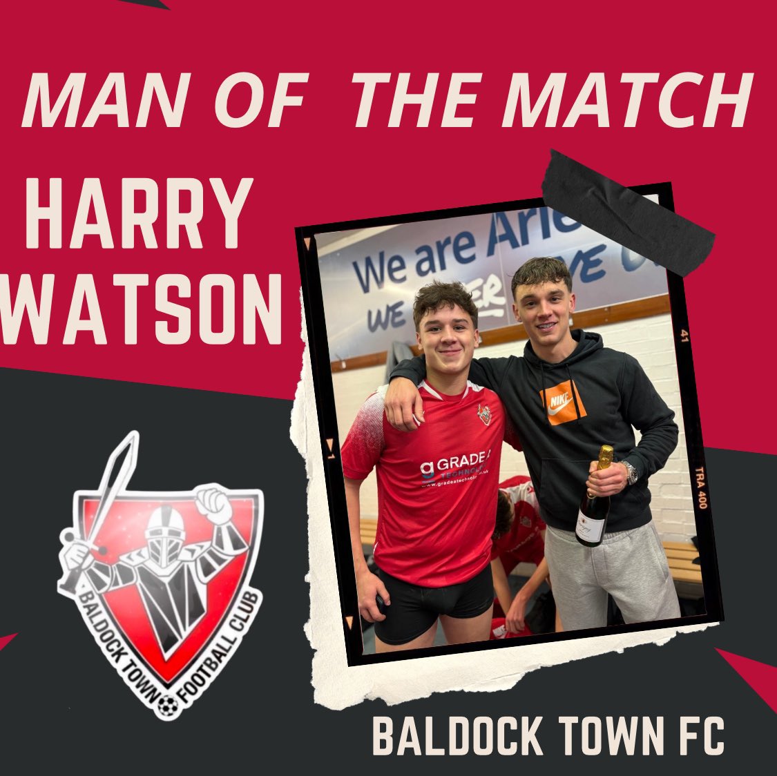 baldocktownfc's tweet photo. MAN OF THE MATCH 

HARRY WATSON 

1st Goal for the club 

Never thought I’d be writing this 🤣

Well done Lad 🫡😍
#StadiumFoot https://t.co/WmFyMQrMcE