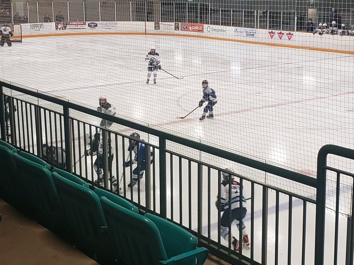 A pair of goals by Blake Gertz 21 seconds apart has Sudbury U13 AA Wolves up 2-0 on North Bay