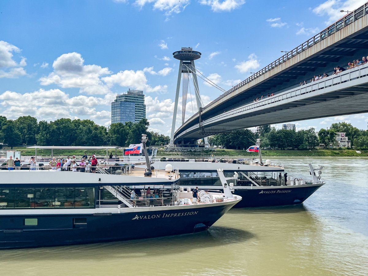 Views along the Danube River from this past summer 🏞️ Dürnstein, Bratislava, Budapest #freestyletravelers