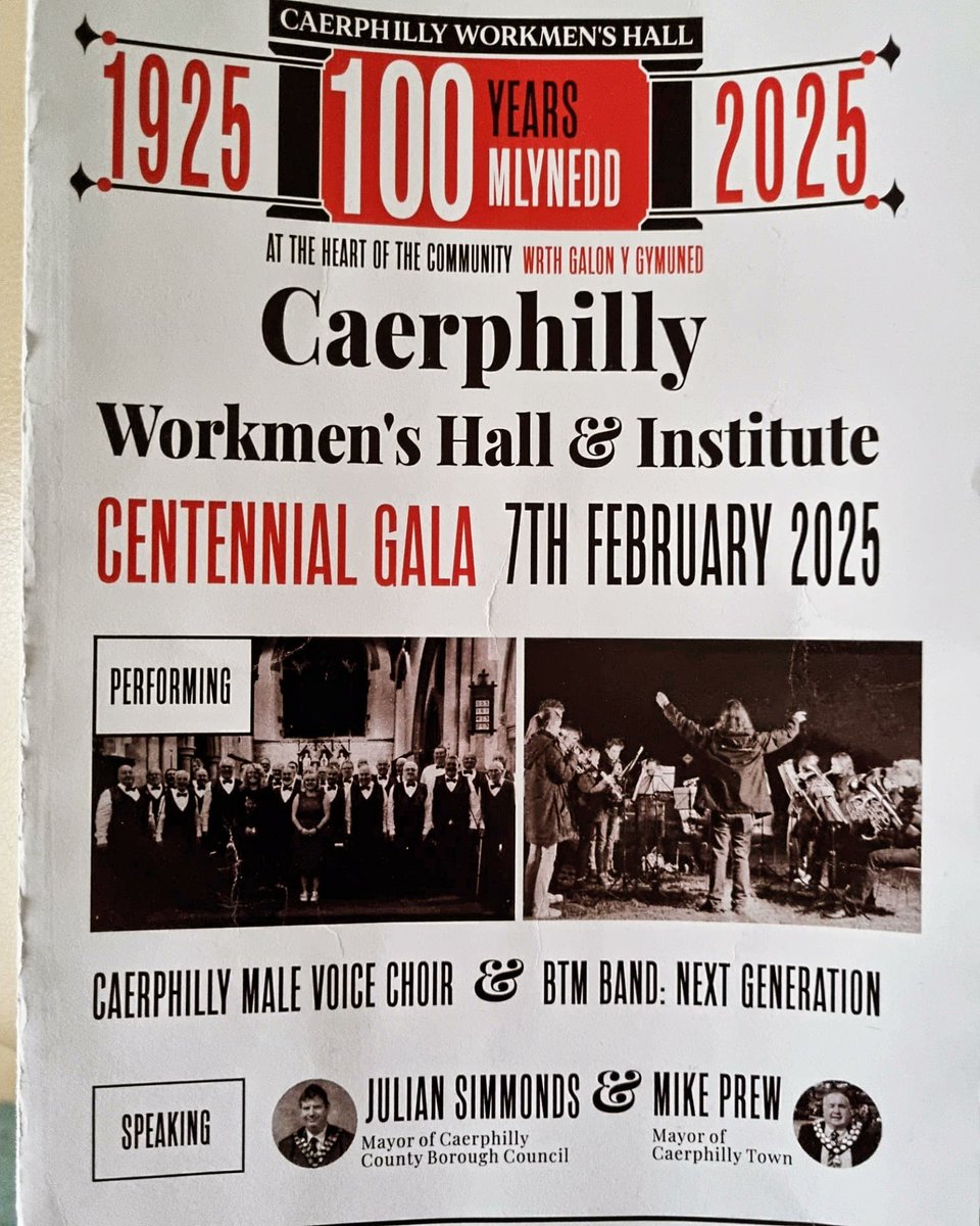 Delyth Jewell AS / MS (@delythjewellam) on Twitter photo Caerphilly Workmen's Hall - 100 years 🎉 100 mlynedd 🎊
It was a real pleasure to attend the centenary gala at the hall last night. Fantastic music from BTM brass band, Caerphilly Male Voice Choir and soloists. Llongyfarchiadau i bawb <a href="/CaerphillyWorkm/">Caerphilly Workmen's Hall</a> Caerphilly Workmen's Hall - 100 years 🎉 100 mlynedd 🎊
It was a real pleasure to attend the centenary gala at the hall last night. Fantastic music from BTM brass band, Caerphilly Male Voice Choir and soloists. Llongyfarchiadau i bawb <a href="/CaerphillyWorkm/">Caerphilly Workmen's Hall</a>
