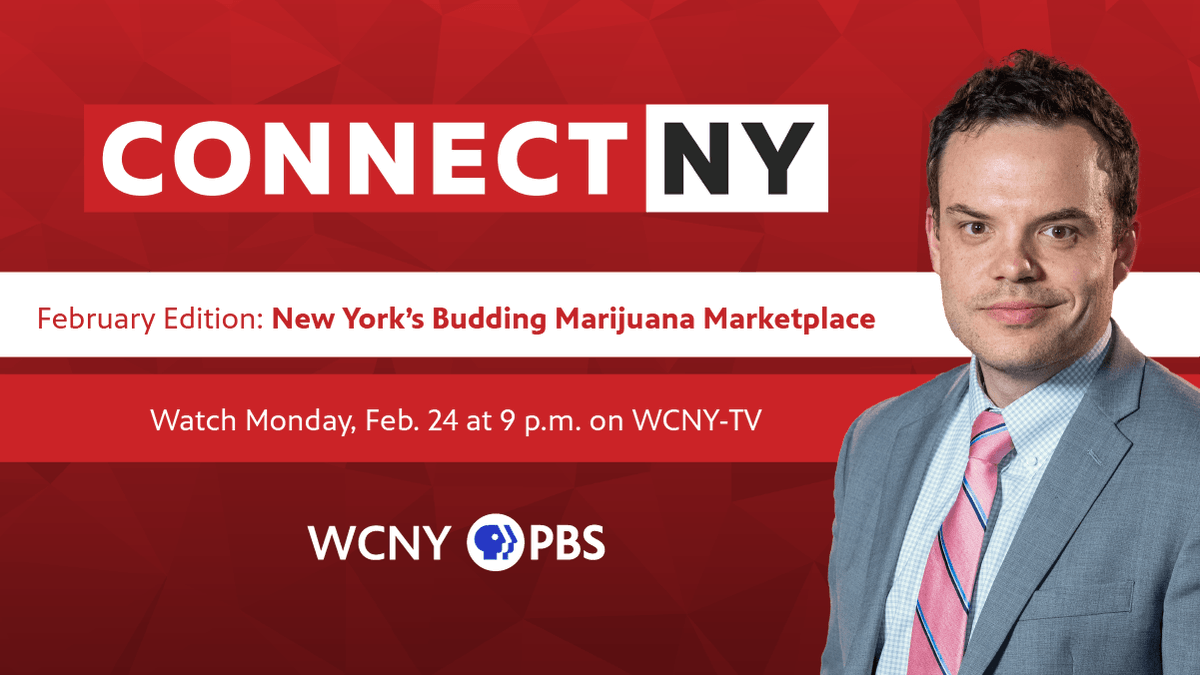 WCNYPBS's tweet photo. On the February edition of #CONNECTNY, we spotlight NY's multi-year effort to build a recreational marijuana marketplace, from seed to sale, and discuss the policies needed for growth in 2025 and beyond.

Tune in on Monday, Feb. 24 at 9 p.m. on #WCNY-TV
#PBS #CONNECTNY #NYS #CNY https://t.co/XS4DlY74EG