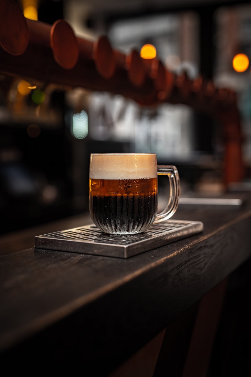 Řezané - two lagers in one glass. 🍺 

Original is crisp and smooth, while Dark adds bold, rich, and chocolatey notes. Together you get řezané (cut) pour - half pale, half dark lager.

Have you tried řezané before? Stop by ToMo Tankovna in Maidenhead, and try for yourself!