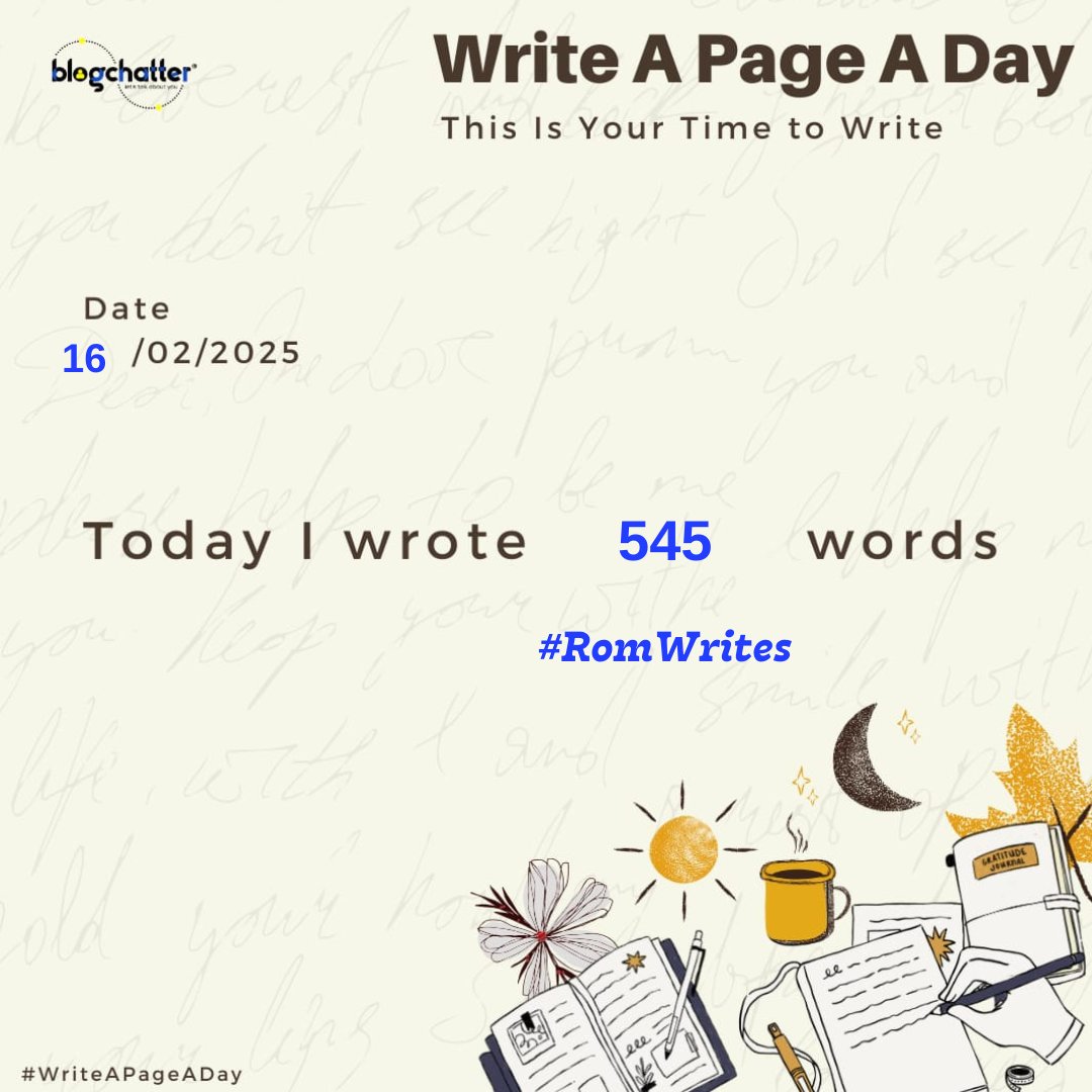 romspeaks's tweet photo. #WriteAPageADay
@blogchatter
Day 16 #RomWrites https://t.co/I8eXaPGsnw