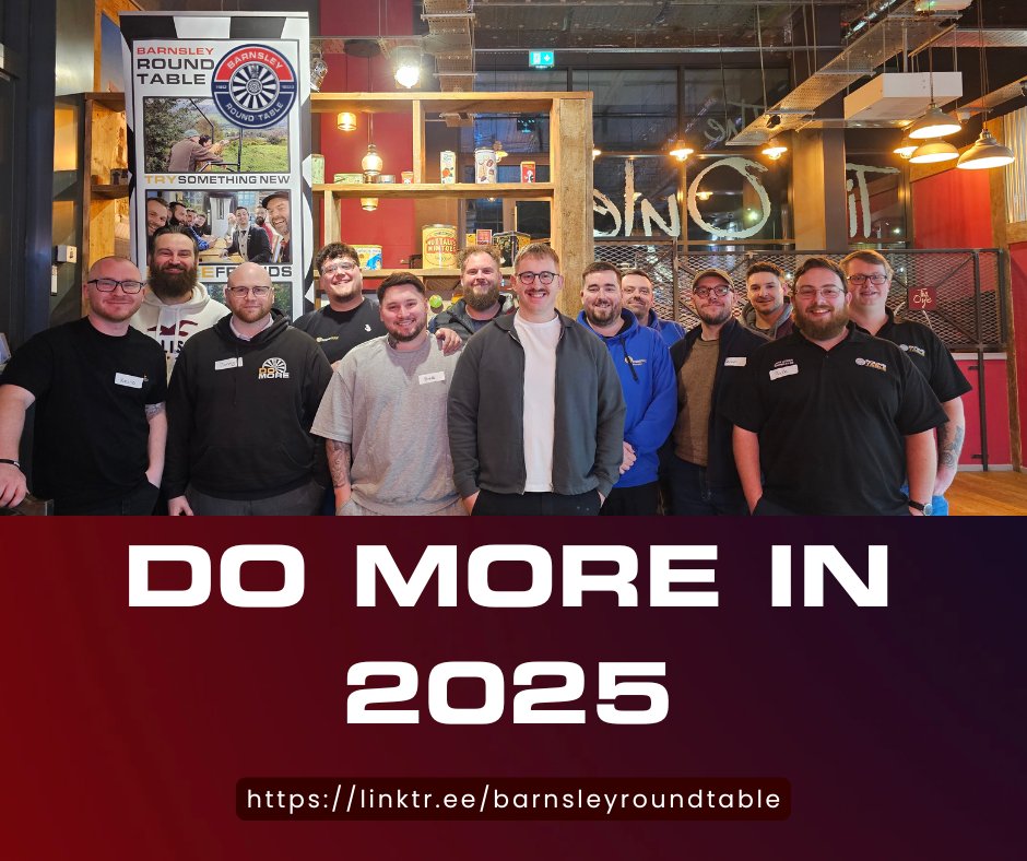 BarnsleyRT's tweet photo. Barnsley Round Table are absolutely thriving in 2025! We were delighted to welcome 4 potential new members at our latest meeting, as well as induct 3 new ones! If you are looking to DO MORE in 2025, give back to your community, raise money for local causes and expand your social life. Don't hesitate to message.
You can read about our newest members in their bios! Round Table is for all men aged 18-45 no matter your job, background or wealth. No secret handshakes, no suits and gavels. Just local guys having fun and giving back.
We are; Teachers, Bakers, IT workers, Public Servants, Medics, Consultants, Dads, Print coordinators, Infrastructure engineers and Business owners.
and we are growing!
