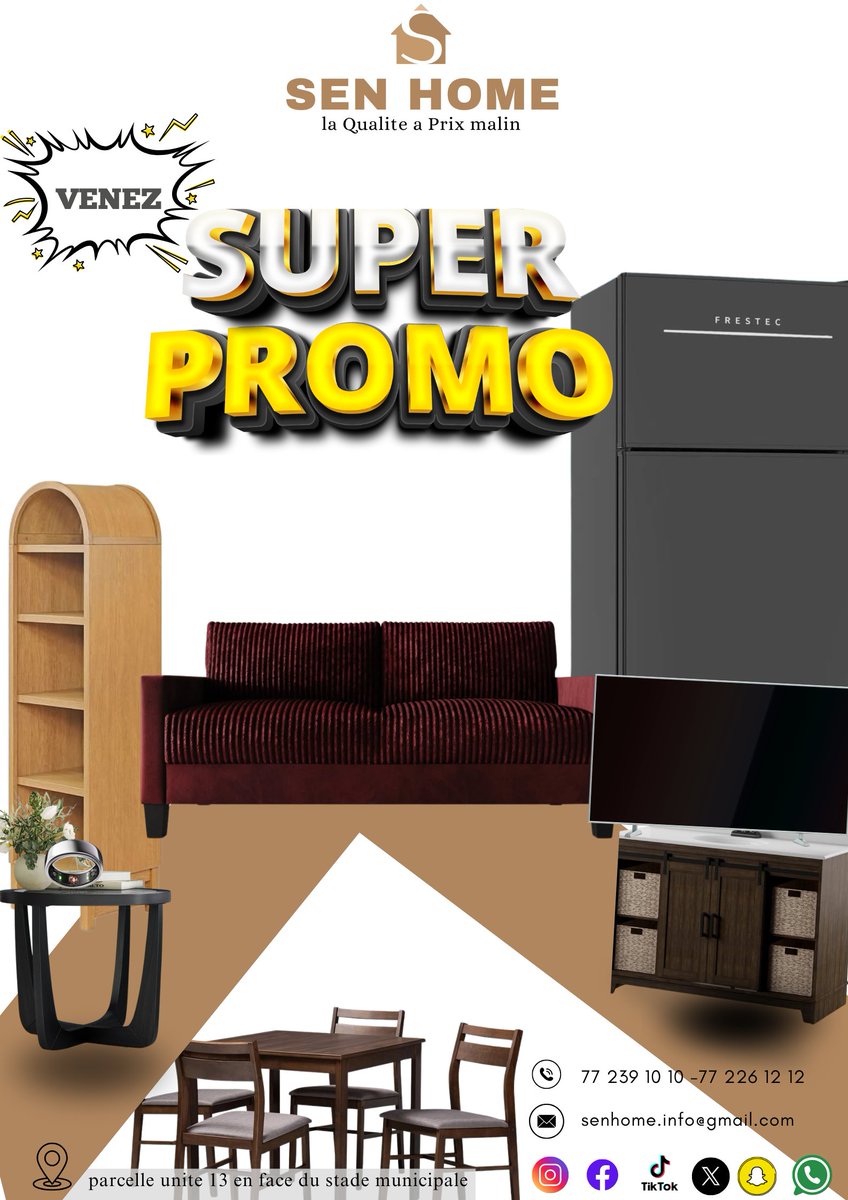 senhome11's tweet photo. pour une maison plus facile , choisissez SEN HOME 
      la qualité a prix malin 🤑😎 https://t.co/eqDOp8TLxC