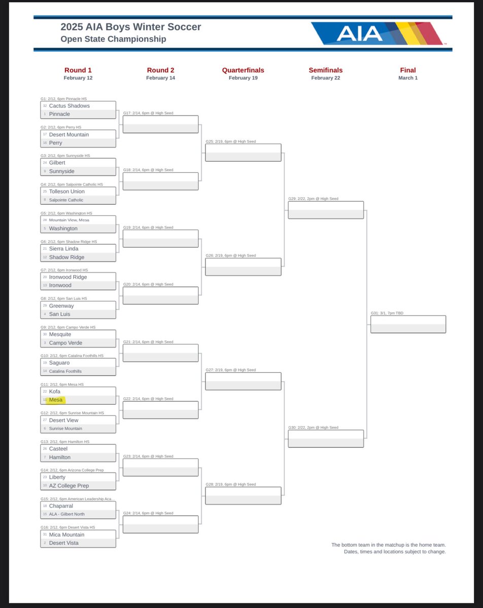 MesaHSathletics's tweet photo. The route for our boys soccer team has never looked better. Home vs Kofa this Wednesday. #WinOneForHagen @CoachKlecka @MesaHighSoccer https://t.co/ljJloS9nxL