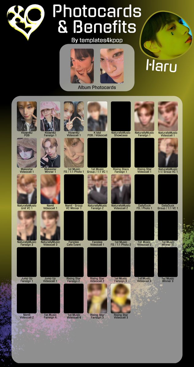 XLOV I'mma be album photocard pc benefit member template ! 엑스