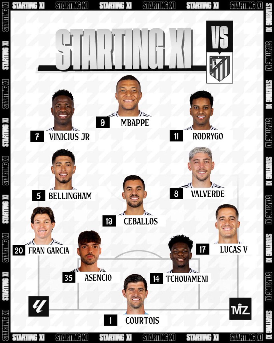Madridismoreal's tweet photo. XI DEL REAL MADRID 🤍 https://t.co/3LiR9Vgypd