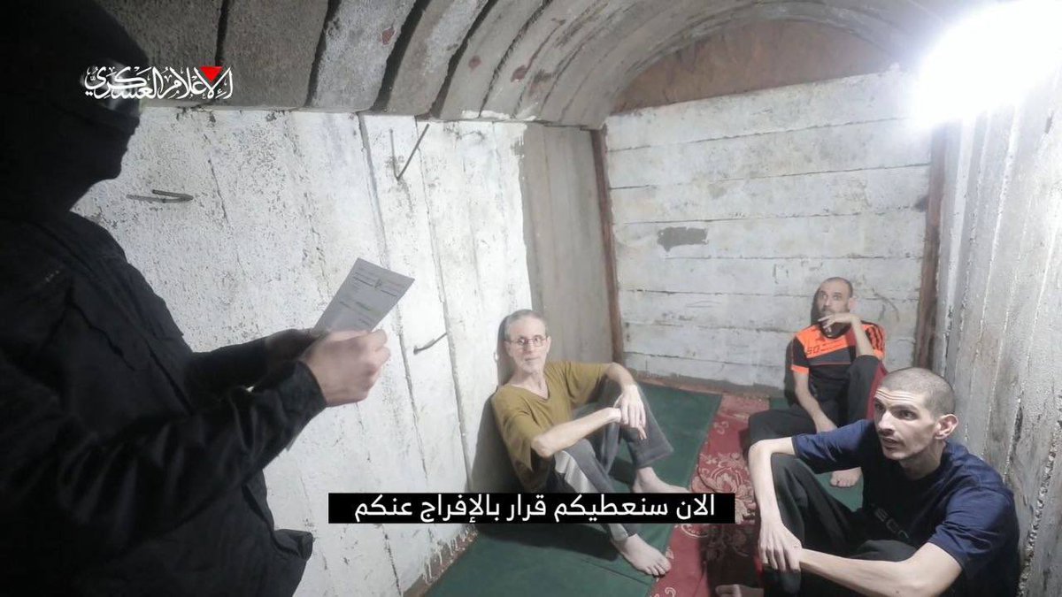 MorEdge_Insight's tweet photo. This is where the three hostages released today were kept just before their release… a tunnel paid for by UNRWA and USAID https://t.co/2SCsK3PQKL