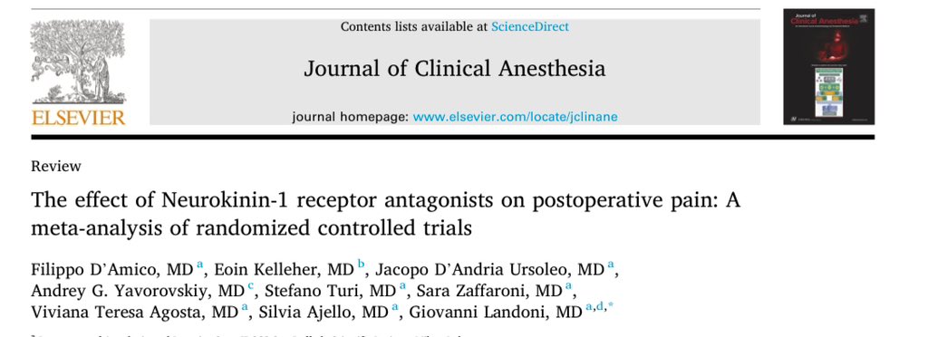 1/8
🚀 Our Meta-Analysis on NK-1 Antagonists for Postoperative Pain! 🚀

Everyone knows Substance P plays a key role in pain.
But no one had ever systematically analyzed whether NK-1 antagonists (which block it) actually relieve postoperative pain.

So we did something no one