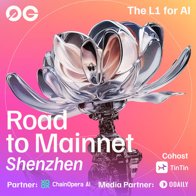 The 0G Road to Mainnet is coming to Shenzhen! 🏮

Let's explore how we can make AI a public good on the world's largest L1 for AI 🤖 Meet the team &amp; connect with the brightest minds in AI &amp; web3!

🗓️ Saturday, Feb 15
🕰️ 2 PM GMT+8
🔗 RSVP: lu.ma/p09cczuo