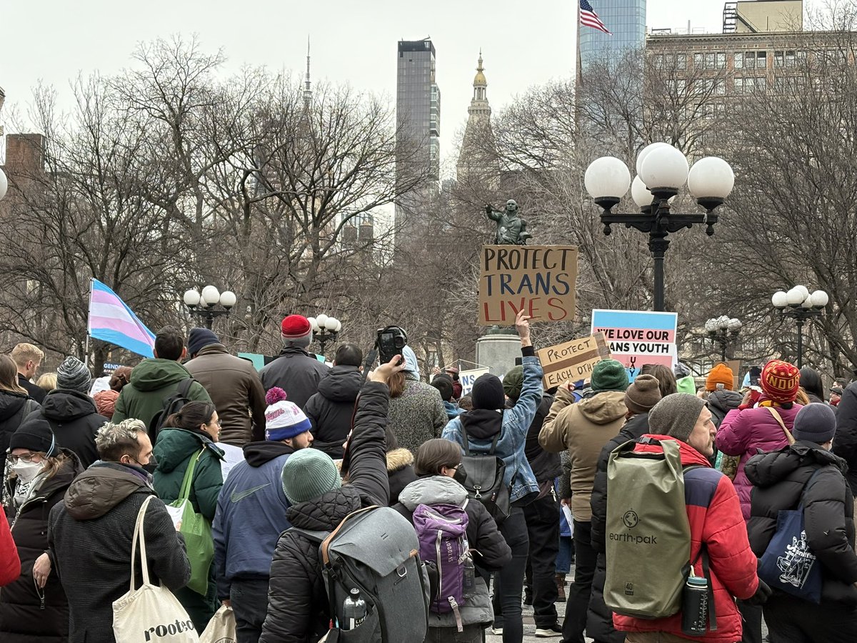 _Sheehogue_'s tweet photo. Protect Trans Youth at Union Square https://t.co/p6Pd85aku4
