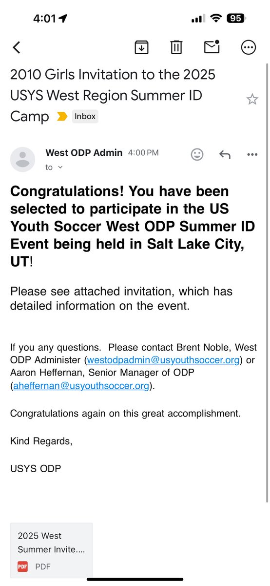 Sydney Winters (@sydneywint21) on Twitter photo Honored to be invited to the US Youth West region summer ID camp held in Salt Lake City in July!
<a href="/PrepSoccer/">Prep Soccer ⚽️</a>
<a href="/WAPremier/">Washington Premier F.C.</a>
<a href="/UNITEDRAVENS/">ARHS Womens Soccer</a>
<a href="/USYouthSoccer/">US Youth Soccer</a>
<a href="/ImYouthSoccer/">ECNL/GA/Recruiting/College Soccer</a>
<a href="/TopDrawerSoccer/">TopDrawerSoccer</a> Honored to be invited to the US Youth West region summer ID camp held in Salt Lake City in July!
<a href="/PrepSoccer/">Prep Soccer ⚽️</a>
<a href="/WAPremier/">Washington Premier F.C.</a>
<a href="/UNITEDRAVENS/">ARHS Womens Soccer</a>
<a href="/USYouthSoccer/">US Youth Soccer</a>
<a href="/ImYouthSoccer/">ECNL/GA/Recruiting/College Soccer</a>
<a href="/TopDrawerSoccer/">TopDrawerSoccer</a>