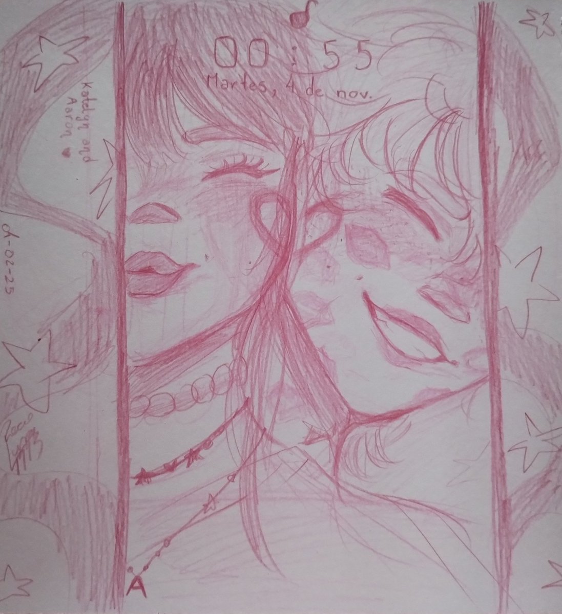 RocioLuna1993's tweet photo. Boceto 🫶 #kateaaron https://t.co/oZDxi56oBR
