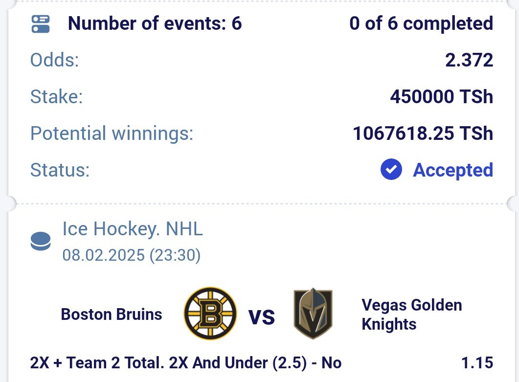 Champione_Tips's tweet photo. BET OF THE DAY ๐๐
ICE Hockey & NBA Tips
ON #PARIPESA
Total odds: 2 & 2+โ
โ
Huna Account Paripesa?
BONYEZA HII LINK ๐
JISAJIRI: https://t.co/GaSnuZ7g6g
App: https://t.co/QAy9Slly4J
Promocode ๐๐CHAMPION20
ICE HOCKEY CODE๐K89K8
BASKETBALL CODE ๐1D9K8
#ZINGATIA https://t.co/Nmn01cXnvK