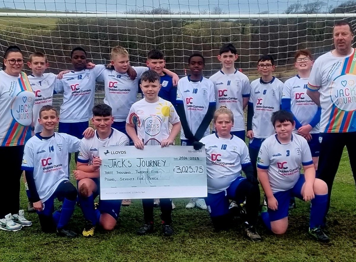 After 12 months of fundraising I can now reveal that along with my amazing football family Grassroad Sharks FC U13s 

We have raised £3️⃣,0️⃣2️⃣5️⃣.7️⃣5️⃣ for <a href="/JacksJourneyCIO/">Jack's Journey CIO</a>

The funds raised will go towards supporting local families living with childhood cancer 💚🧡💙❤️