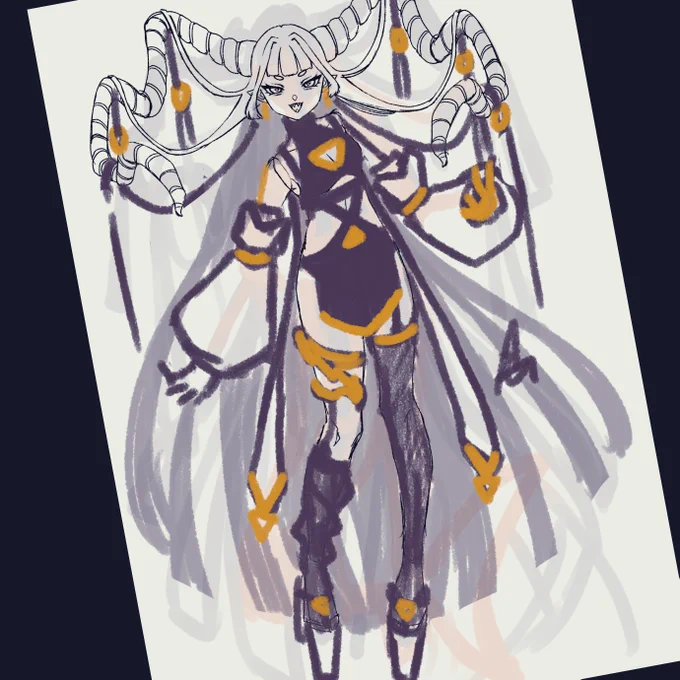 息抜きのために描いてるため出来上がるのが100年後のwip#wip #oc 