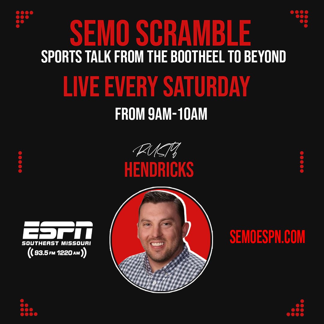 SEMO ESPN (@semoespn) on Twitter photo SEMO Scramble for February 8 👇
semoespn.com/podcast
- HS 🏀 Recap
- Cardinals Caravan with player audio
- <a href="/joshklingler/">Josh Klingler</a> (#ChiefsKingdom radio network sideline reporter) previews Super Bowl
- <a href="/JaxLeatherwood/">Jax Leatherwood</a> (QB <a href="/SEMOfootball/">SEMO Football</a>) talks why he picked <a href="/SEMORedhawks/">SEMO Redhawks</a> SEMO Scramble for February 8 👇
semoespn.com/podcast
- HS 🏀 Recap
- Cardinals Caravan with player audio
- <a href="/joshklingler/">Josh Klingler</a> (#ChiefsKingdom radio network sideline reporter) previews Super Bowl
- <a href="/JaxLeatherwood/">Jax Leatherwood</a> (QB <a href="/SEMOfootball/">SEMO Football</a>) talks why he picked <a href="/SEMORedhawks/">SEMO Redhawks</a>