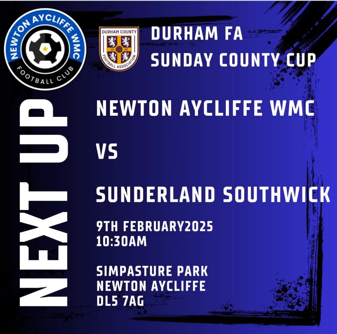 w_e_swinners's tweet photo. We are back in County Cup action tomorrow at Stadio Simpasture in the last 16 against Sunderland Southwick huge game with Easington awaiting the winner in the quarter final. 

Should be one hell of a game and we could do with a good crowd down https://t.co/cU8Jum9qui